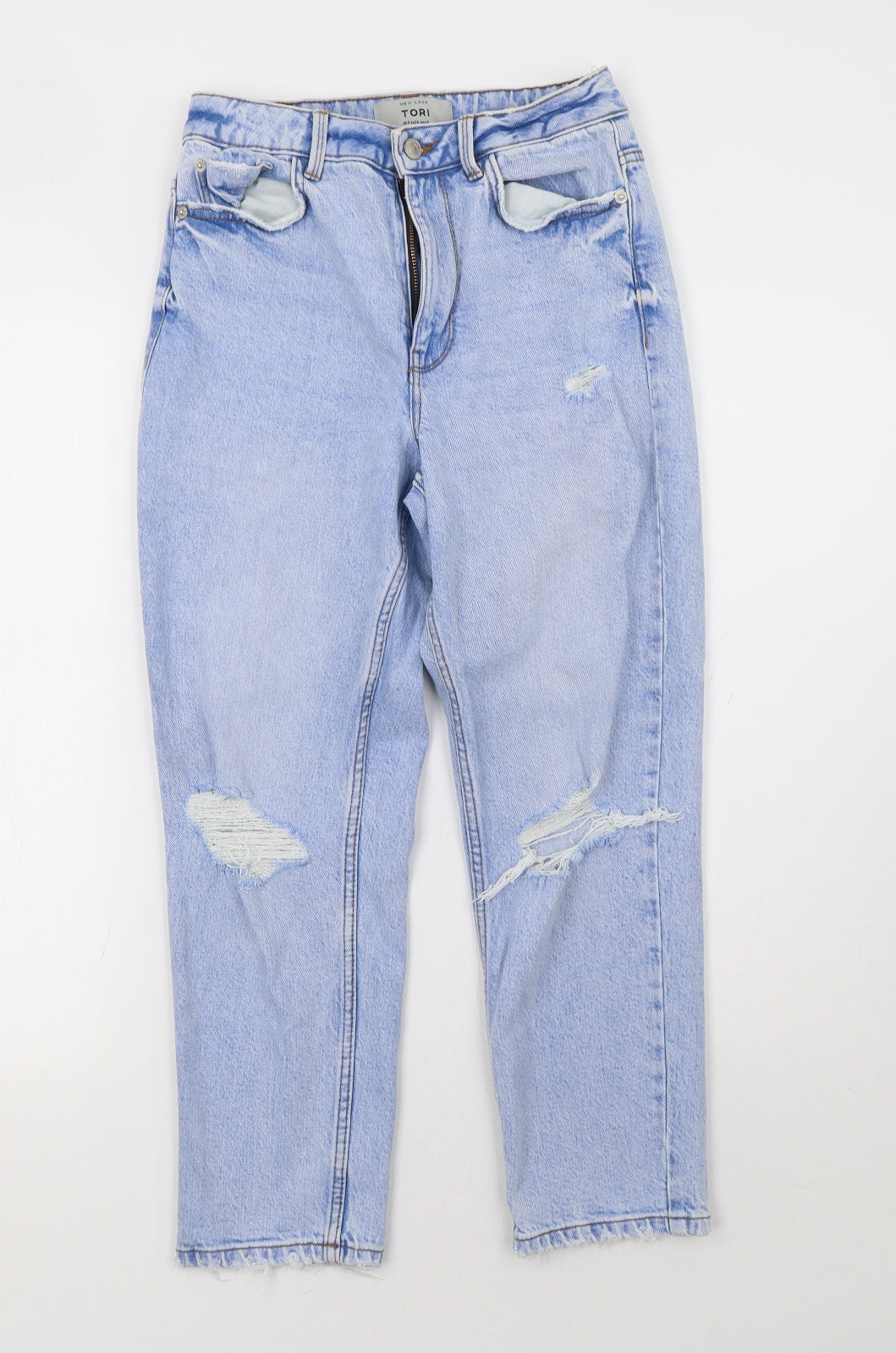 New Look Womens Blue  Denim Straight Jeans Size 8 L26 in