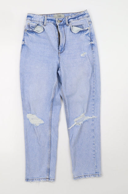 New Look Womens Blue  Denim Straight Jeans Size 8 L26 in