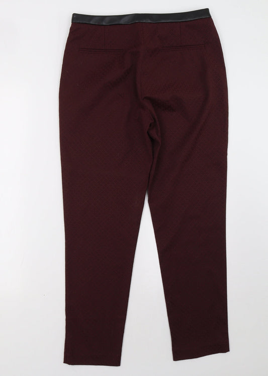 Womens UK Size 10 Oasis Regular Fit  Red Trousers