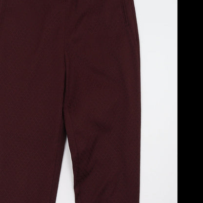 Womens UK Size 10 Oasis Regular Fit  Red Trousers