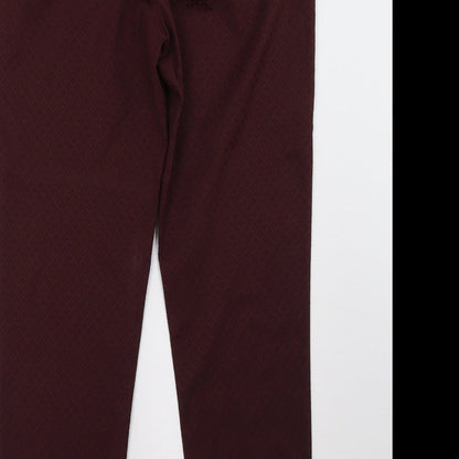 Womens UK Size 10 Oasis Regular Fit  Red Trousers