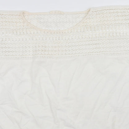 Close-up detail of Next beach women’s white a-line, size M