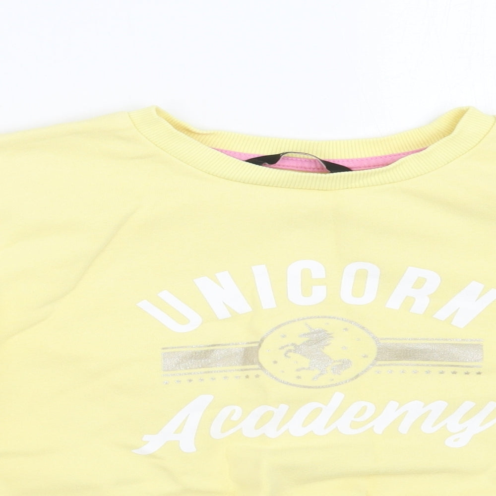 George Girls Yellow   Pullover Jumper Size 11-12 Years