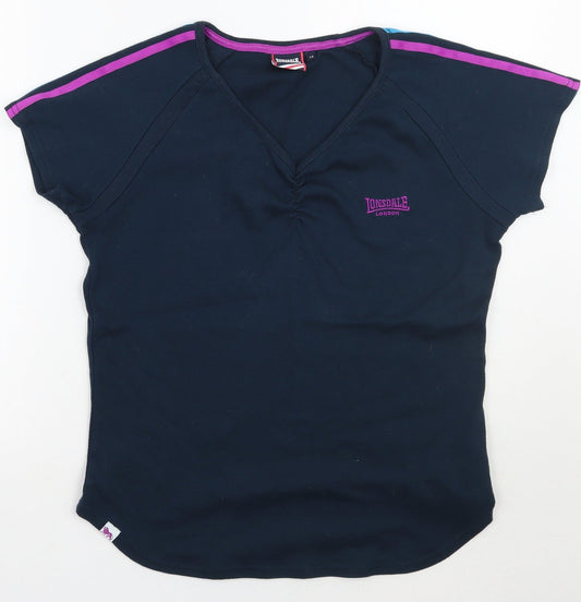 Lonsdale Womens Blue   Basic T-Shirt Size 14