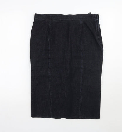 Marks and Spencer Womens Blue   Straight & Pencil Skirt Size 12