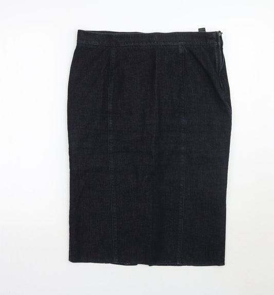 Marks and Spencer Womens Blue   Straight & Pencil Skirt Size 12