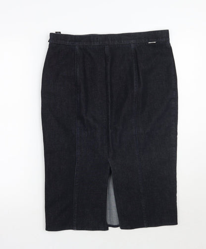 Marks and Spencer Womens Blue   Straight & Pencil Skirt Size 12