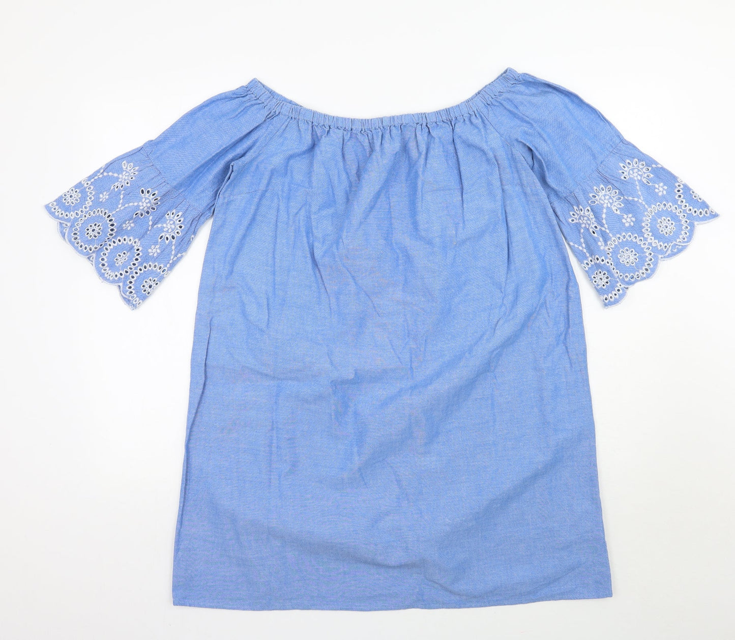 Womens UK Size 14 Dorothy Perkins Blue Basic Blouse