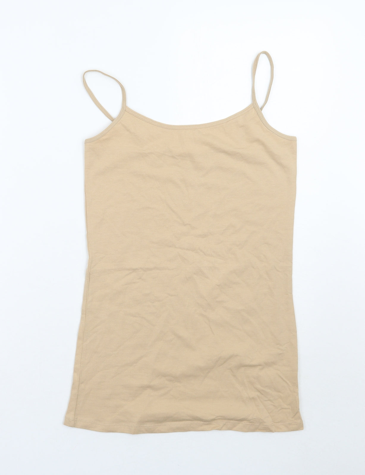 Womens UK Size M Forever21 Beige Basic Tank