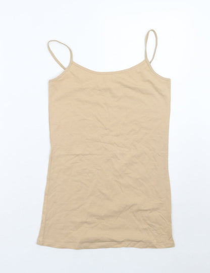 Womens UK Size M Forever21 Beige Basic Tank