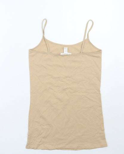 Womens UK Size M Forever21 Beige Basic Tank