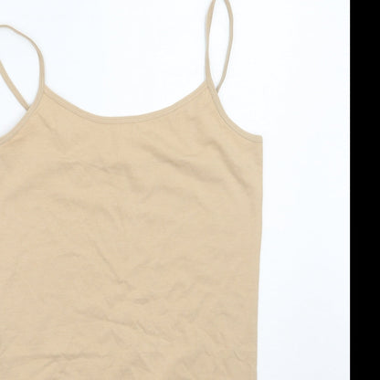 Womens UK Size M Forever21 Beige Basic Tank