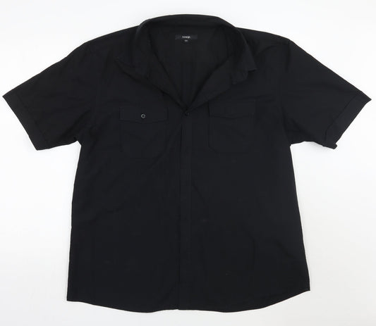 George Mens Black    Button-Up Size 2XL