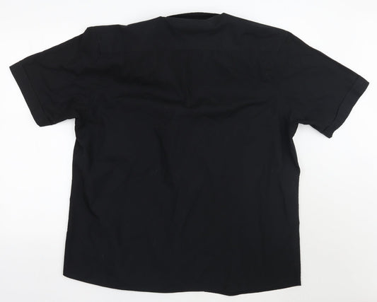 George Mens Black    Button-Up Size 2XL