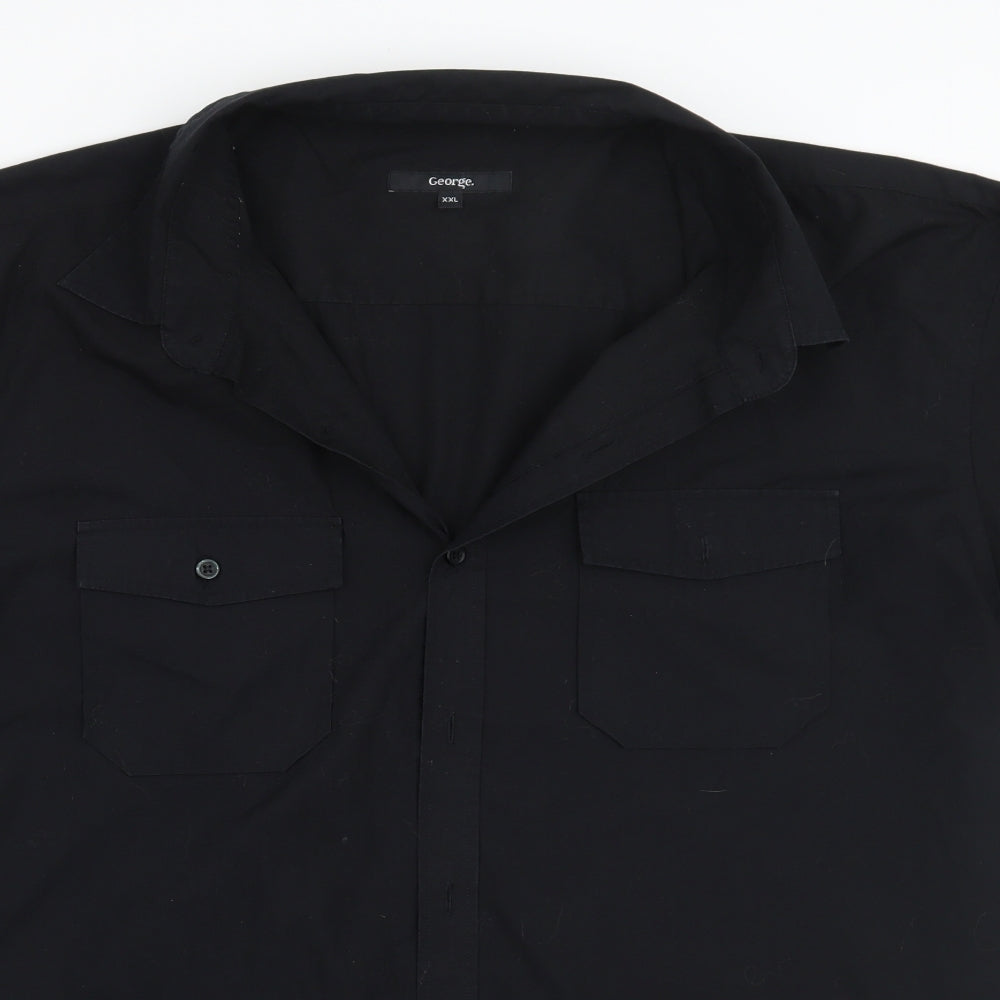 George Mens Black    Button-Up Size 2XL