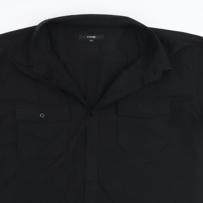 George Mens Black    Button-Up Size 2XL