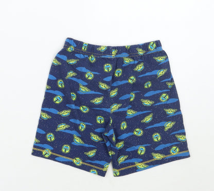 Starwars Boys Blue Geometric  Bermuda Shorts Size 5-6 Years