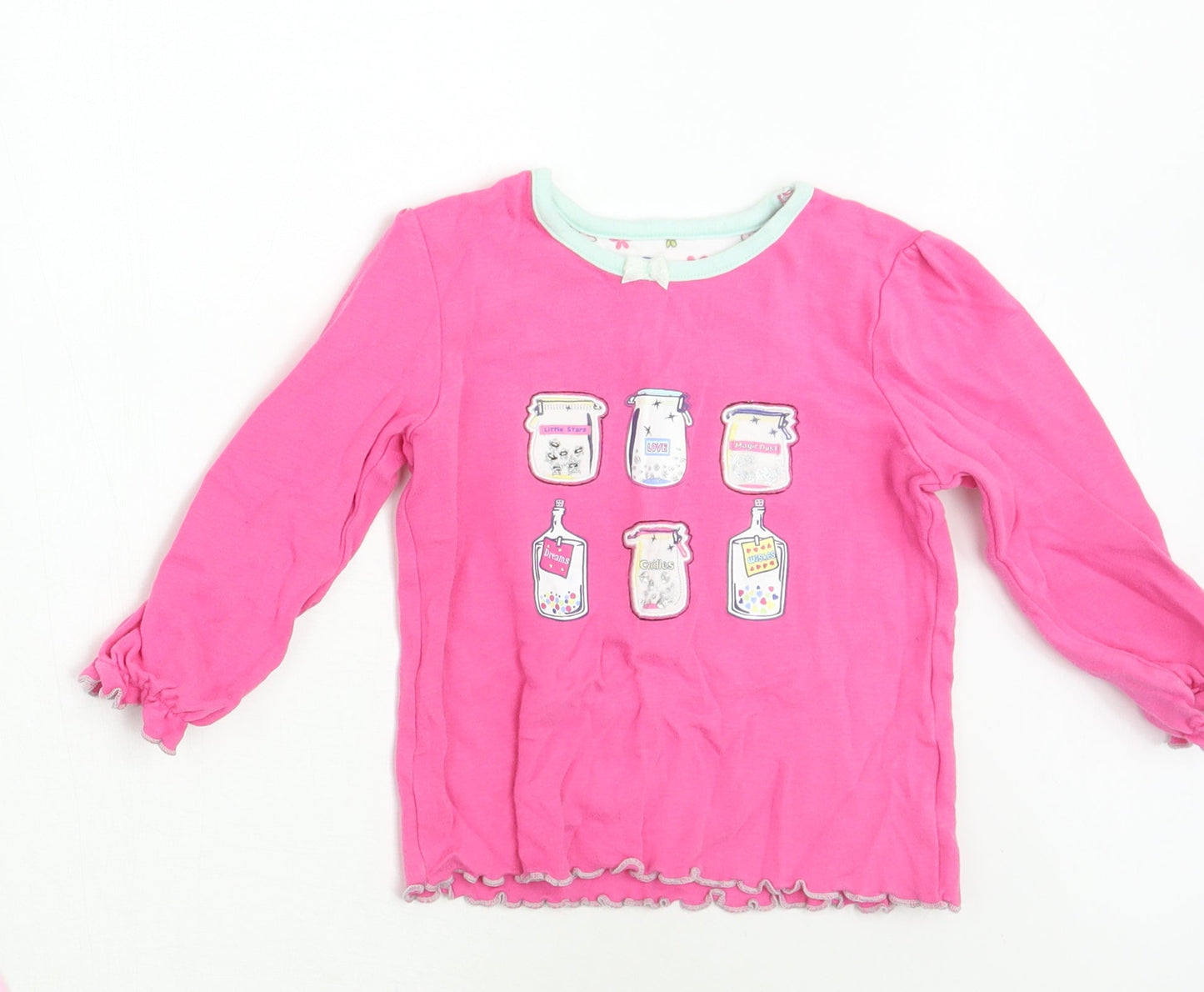 Mothercare Girls Pink   Basic T-Shirt Size 2 Years