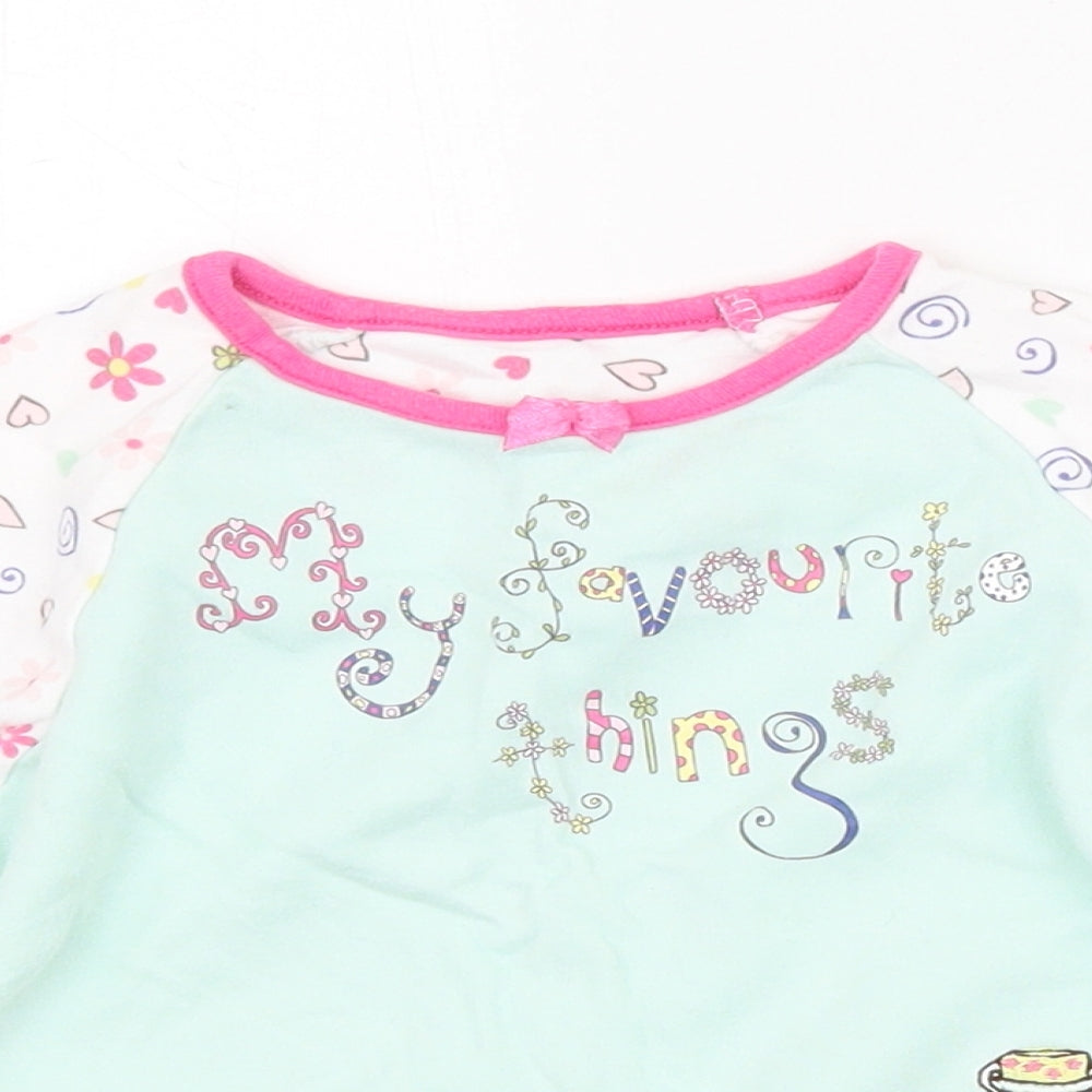 Mothercare Girls White Floral  Basic T-Shirt Size 2 Years