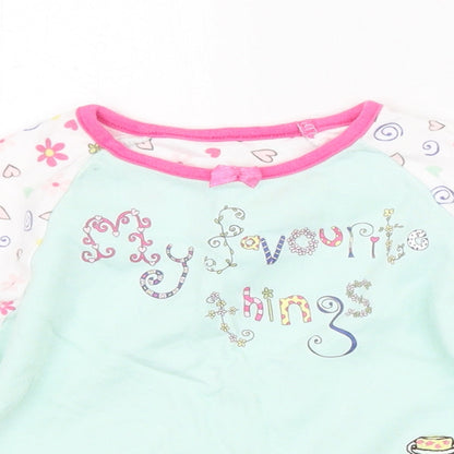 Mothercare Girls White Floral  Basic T-Shirt Size 2 Years