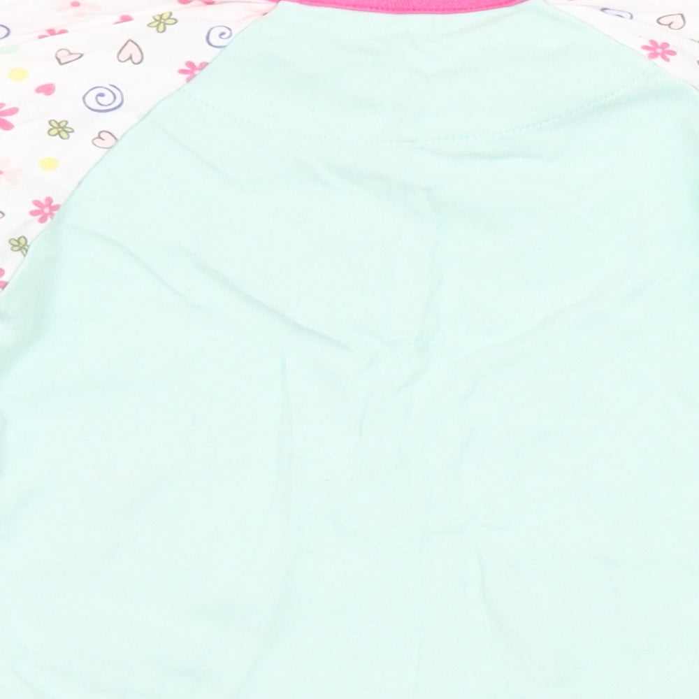 Mothercare Girls White Floral  Basic T-Shirt Size 2 Years