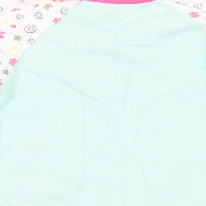 Mothercare Girls White Floral  Basic T-Shirt Size 2 Years