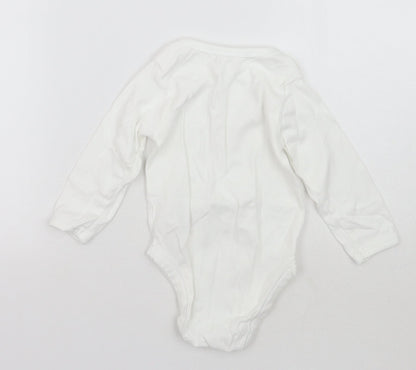 Mothercare Girls White   Babygrow One-Piece Size 18-24 Months