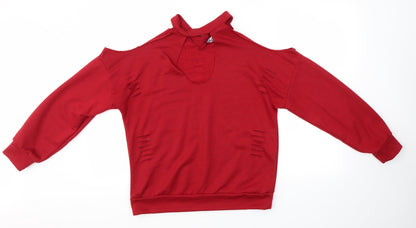 Womens UK Size M Yoins Red Pullover Jumper