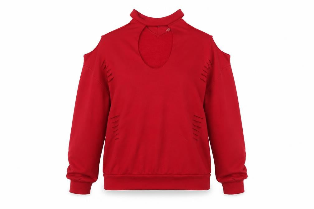 Womens UK Size M Yoins Red Pullover Jumper