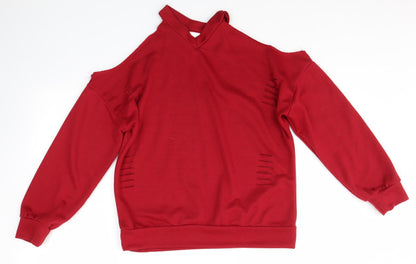 Womens UK Size M Yoins Red Pullover Jumper