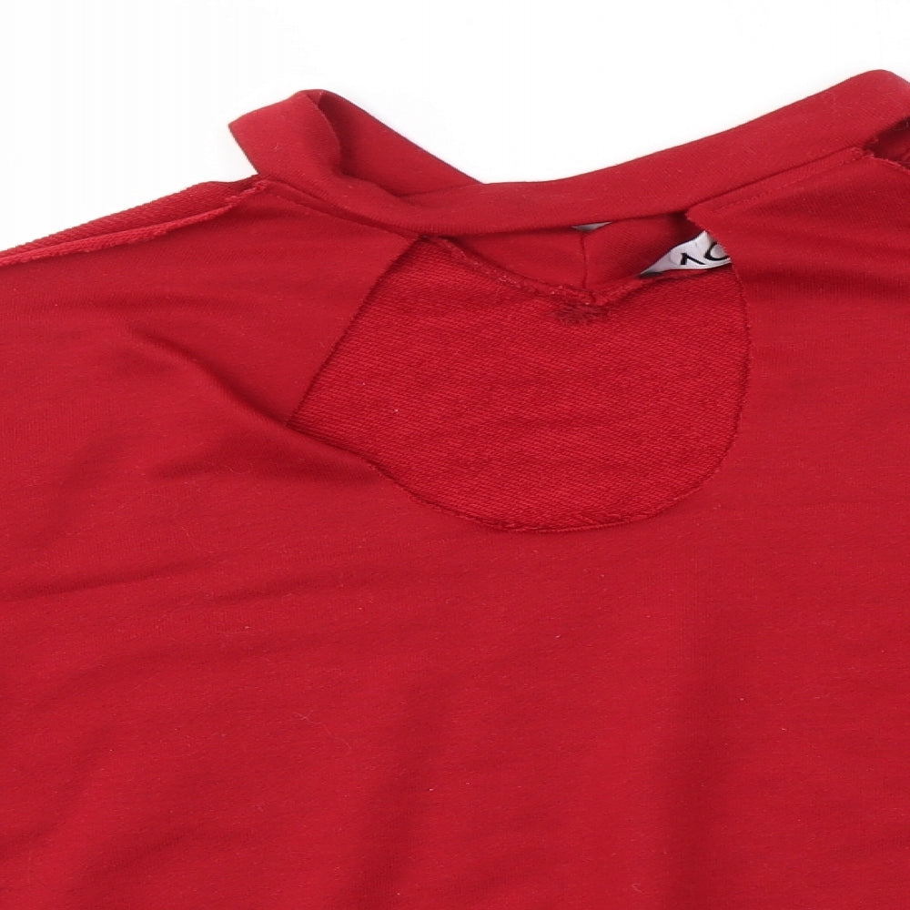 Womens UK Size M Yoins Red Pullover Jumper