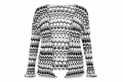 Front view of H&M women’s multicoloured cardigan jumper, size S