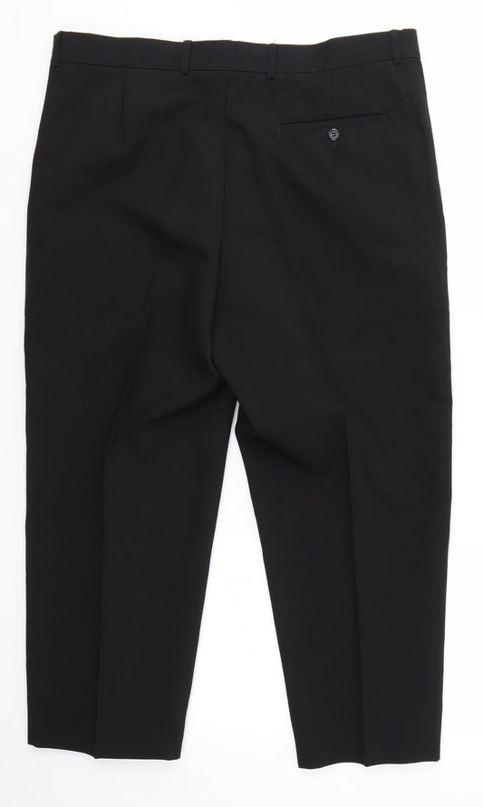 TU Mens Black   Dress Pants Trousers Size 36 in L24 in - Short