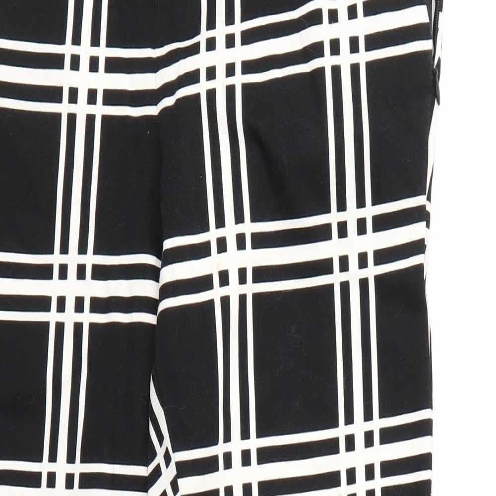 TU Womens Black Check  Dress Pants Trousers Size 12 L27 in