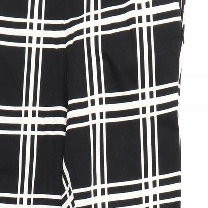 TU Womens Black Check  Dress Pants Trousers Size 12 L27 in