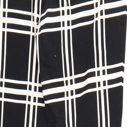 TU Womens Black Check  Dress Pants Trousers Size 12 L27 in