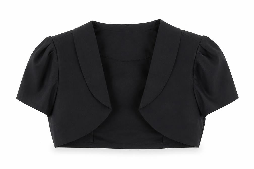 Front view of blackbutterfly women’s black cardigan jumper, size UK 12