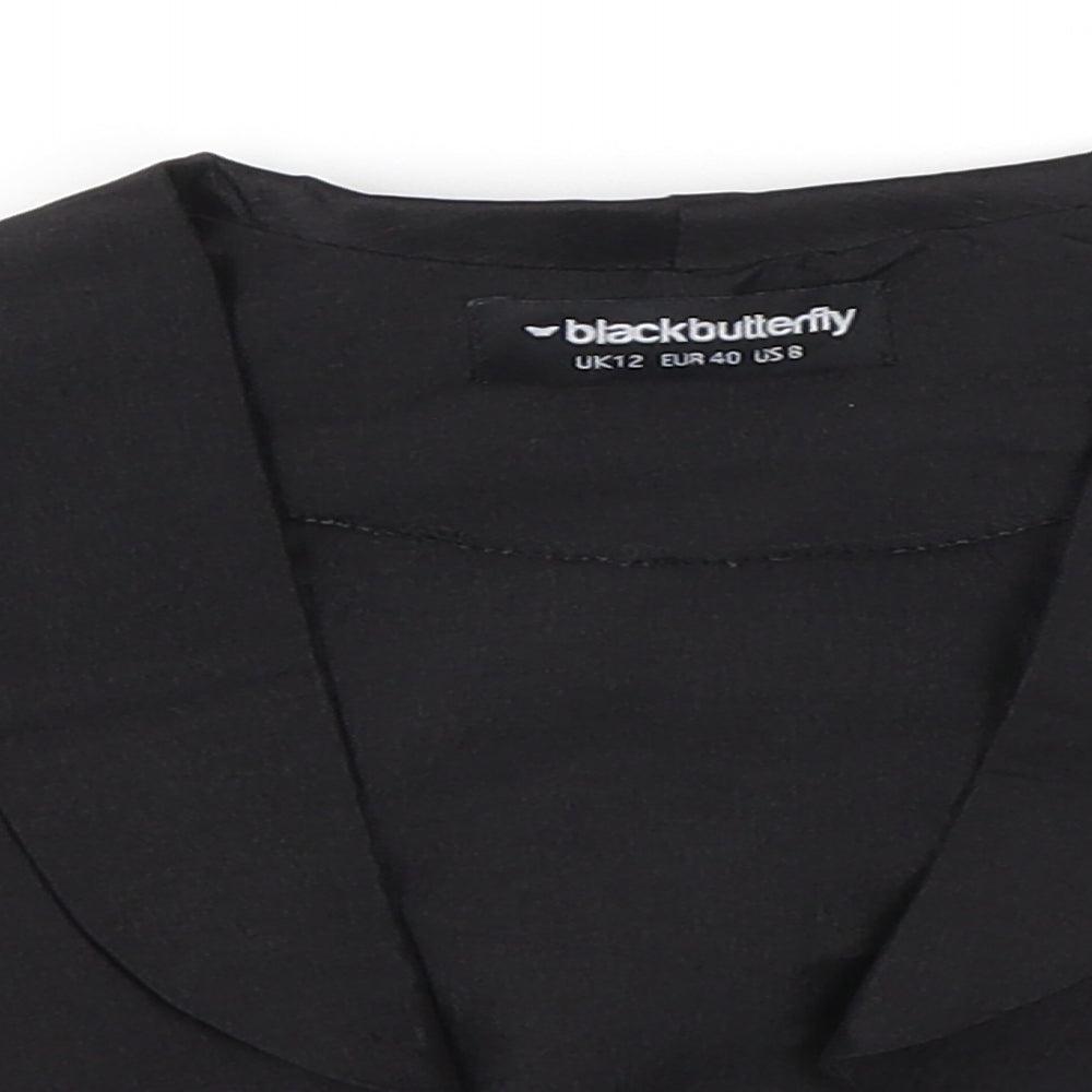 blackbutterfly Womens Black   Cardigan Jumper Size 12