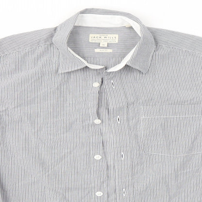 Womens UK Size XS Jack Wills Grey Basic Button-Up