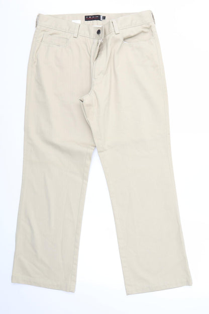 Tech Womens Beige   Bootcut Jeans Size 34 in L29 in - Short