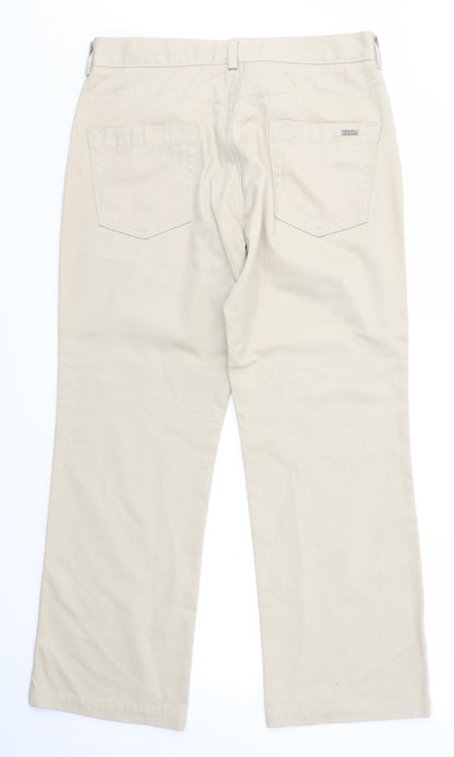 Tech Womens Beige   Bootcut Jeans Size 34 in L29 in - Short
