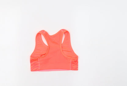 H&M Girls Orange Animal Print  Cropped Tank Size 10-11 Years