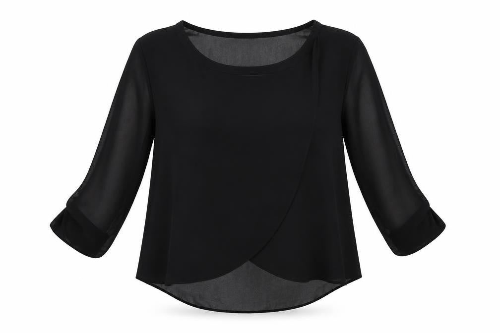 Womens UK Size 10 ASOS Black Basic Blouse