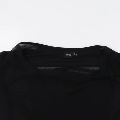 Womens UK Size 10 ASOS Black Basic Blouse