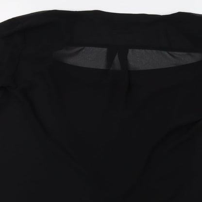Womens UK Size 10 ASOS Black Basic Blouse