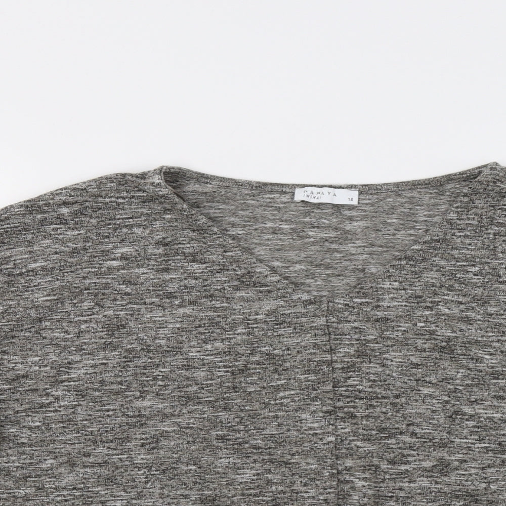 Womens UK Size 14 Papaya Grey Pullover Jumper