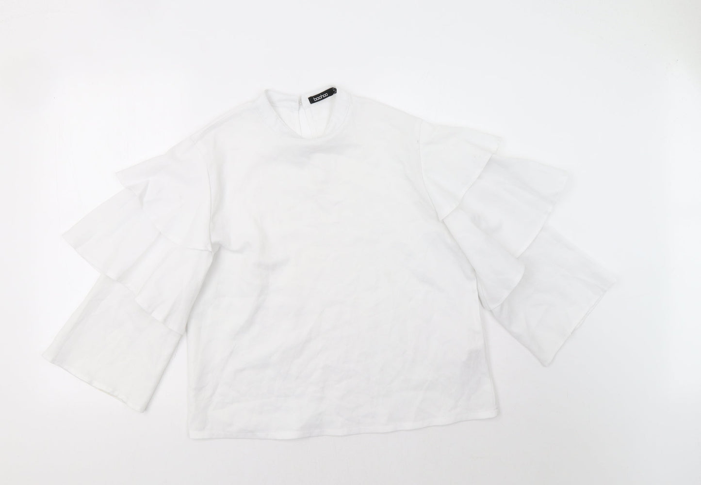 Boohoo Womens White   Basic Blouse Size 12