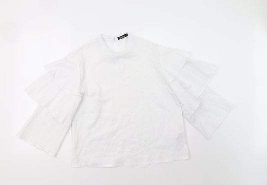 Boohoo Womens White   Basic Blouse Size 12