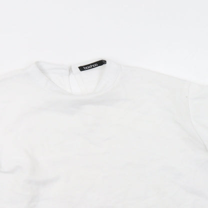 Boohoo Womens White   Basic Blouse Size 12