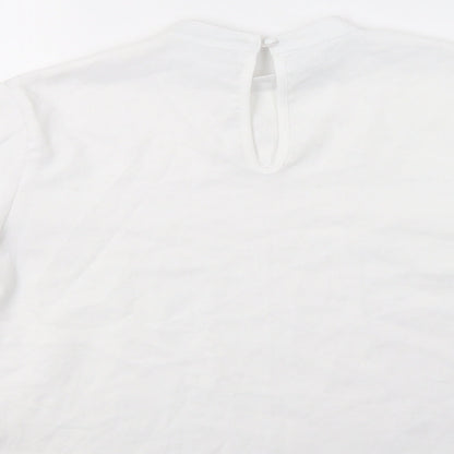 Boohoo Womens White   Basic Blouse Size 12